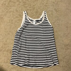Black and white striped tank top